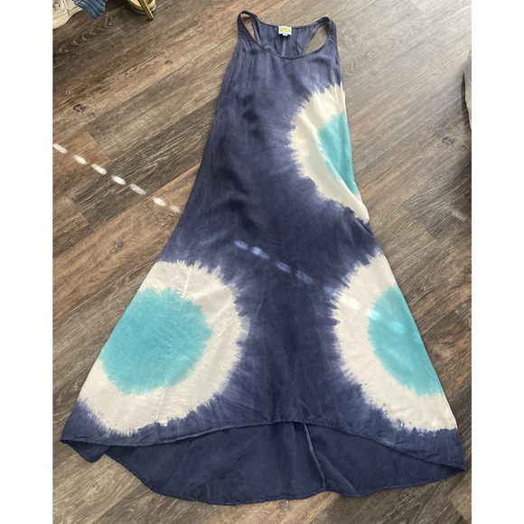 C & C California Women's Tie Dye Maxi Dress Size S Boho Flowy Beach Coastal - Picture 11 of 16